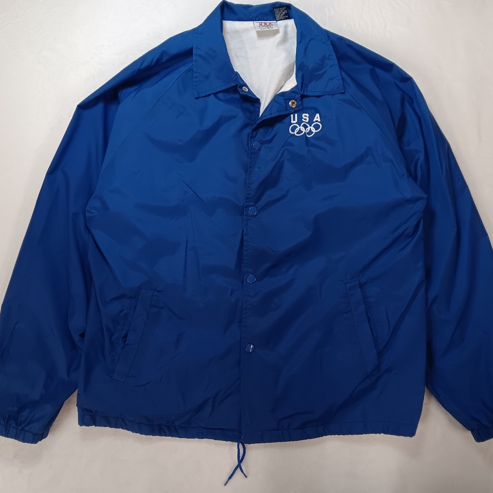 90s USA Olympics Nylon Blue Jacket L